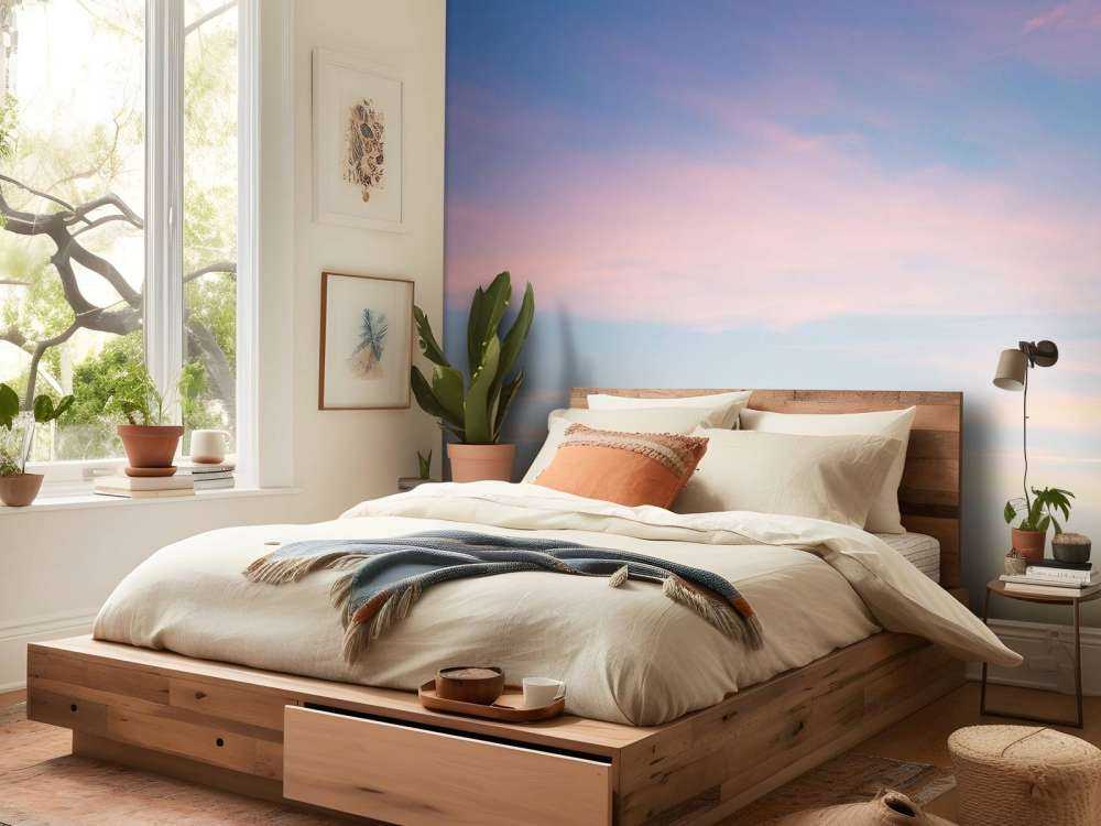 Niebo z miękkimi kolorami