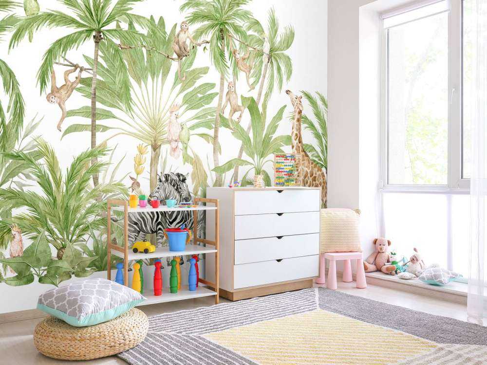 Akwarelowe zwierzęta z dżungli