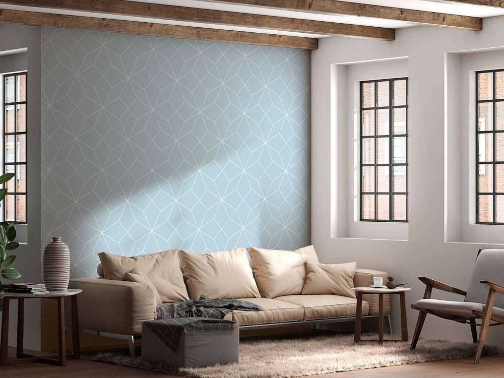 Jasnoniebieskie linie geometryczne