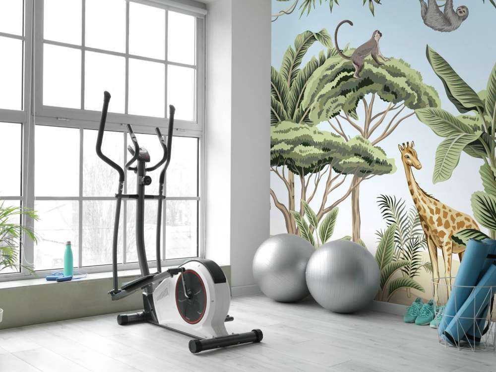 Wzór z zwierzętami z dżungli