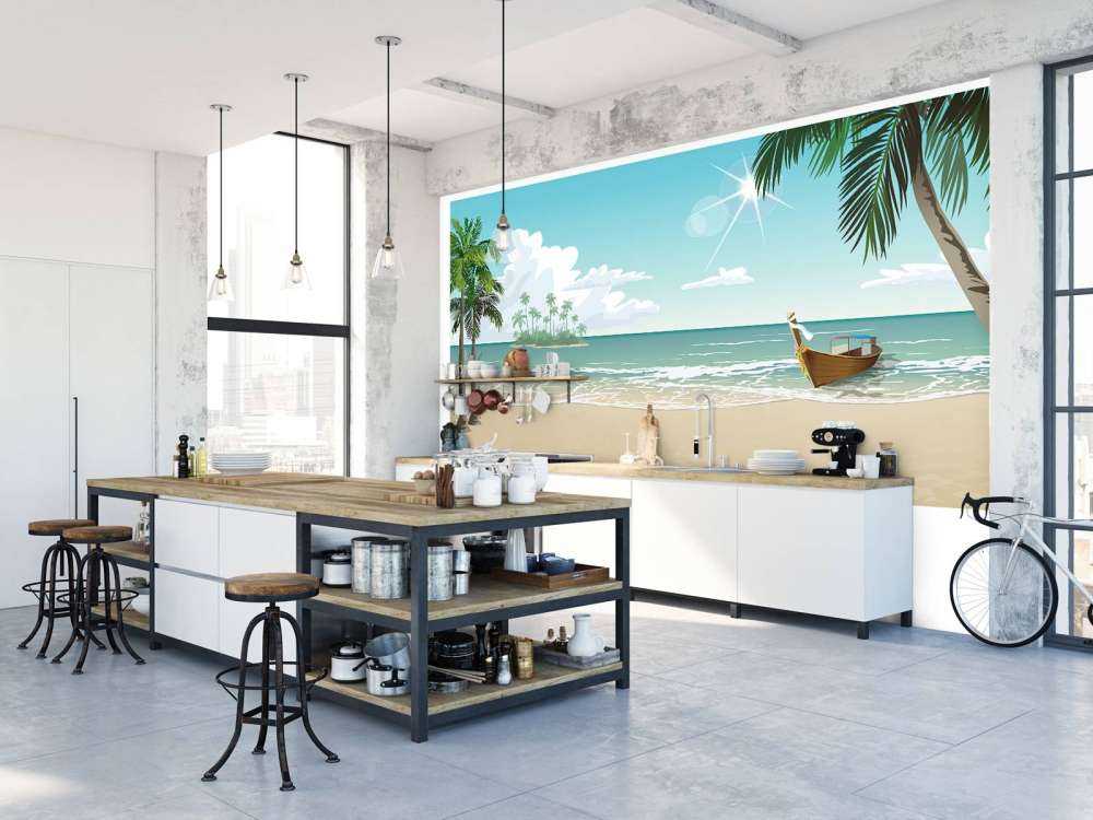 Błękitna, słoneczna plaża