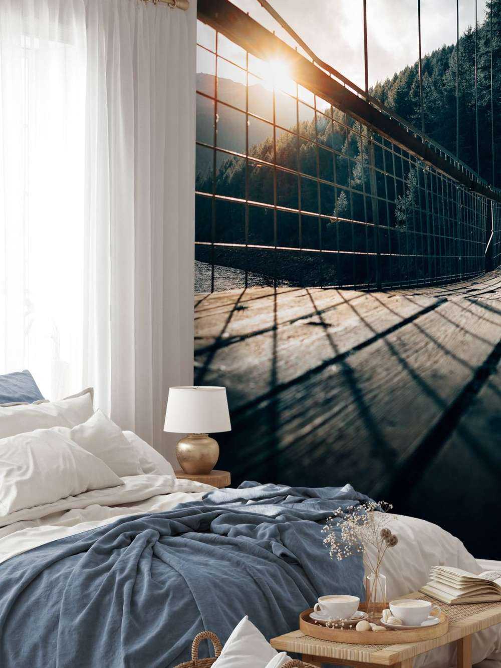 Most wiszący stalowy