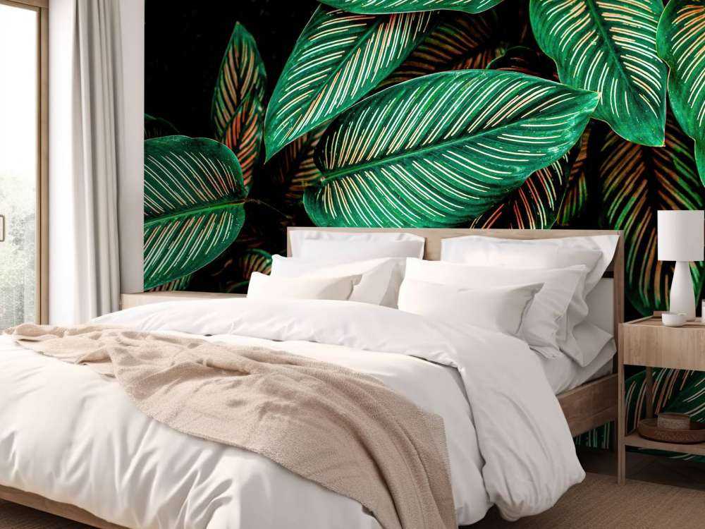 Abstrakcyjne zielone liście