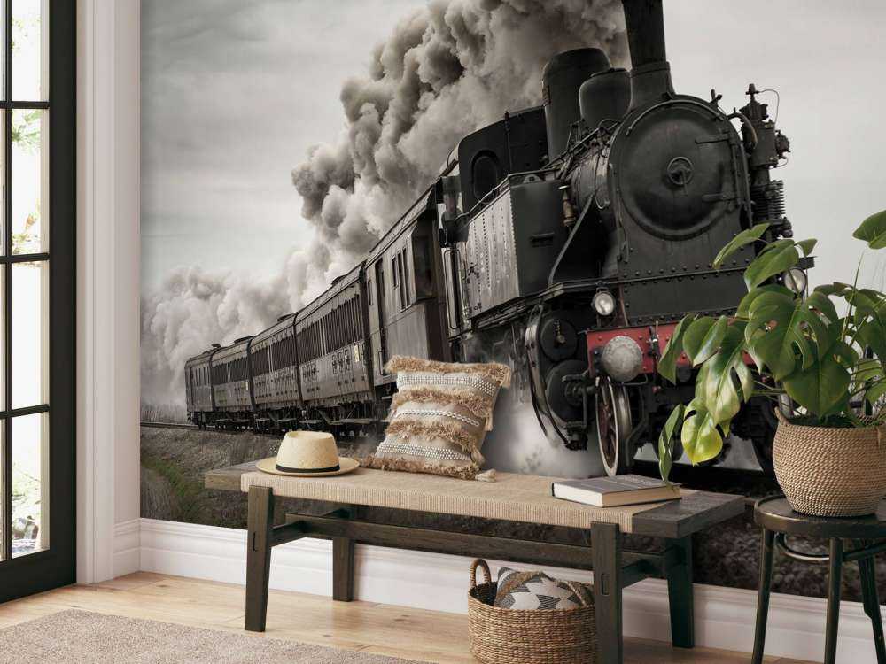 Stary pociąg parowy