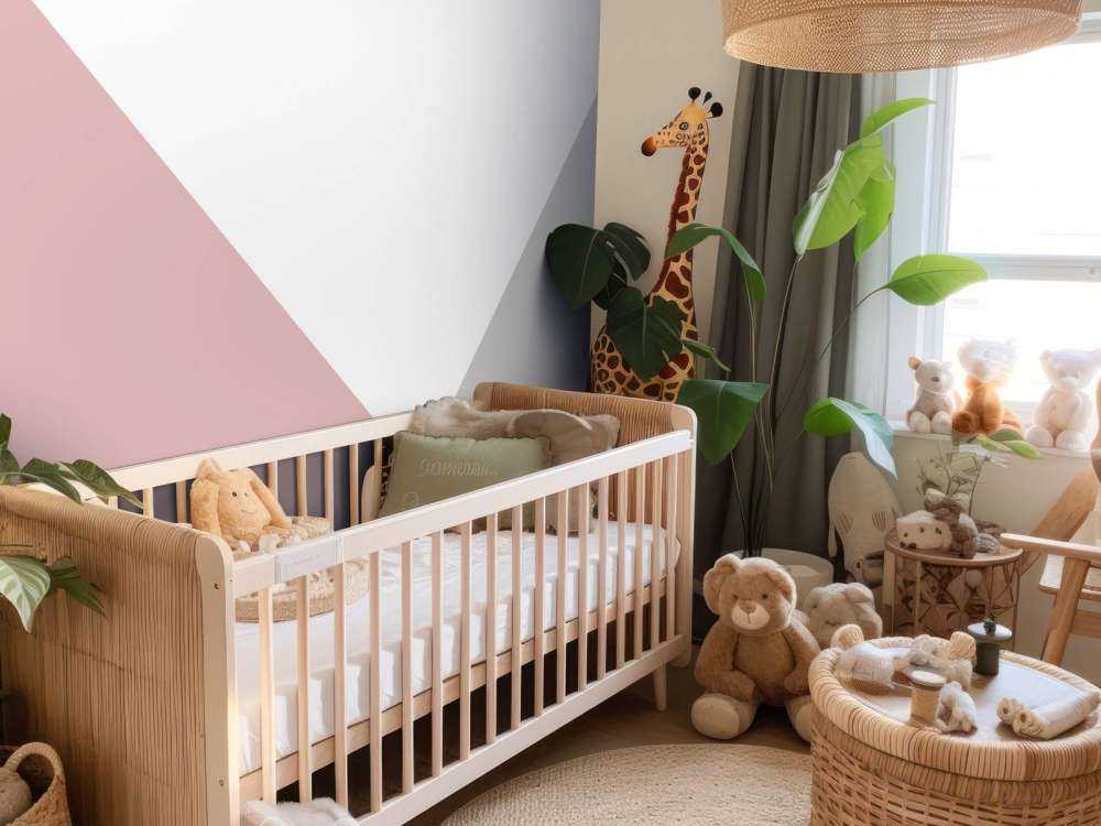 Różowe i szare trójkąty