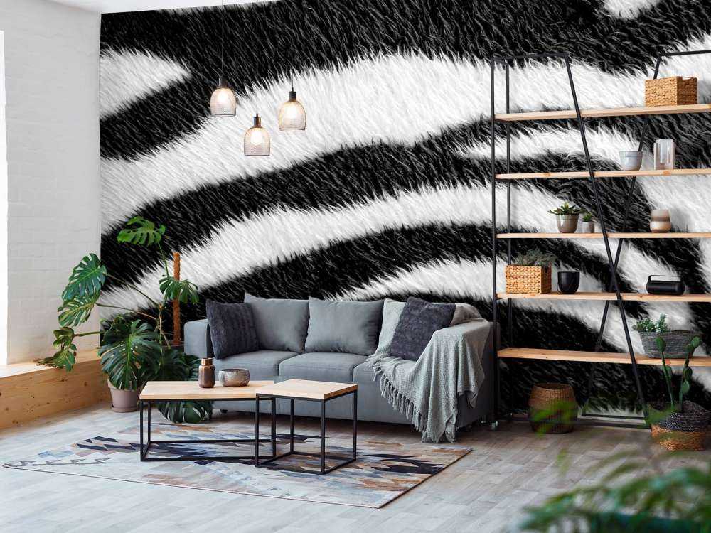 Sierść zebry z bliska