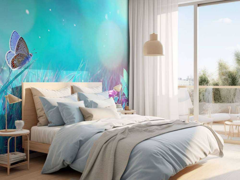 Motyl w porannej rosie