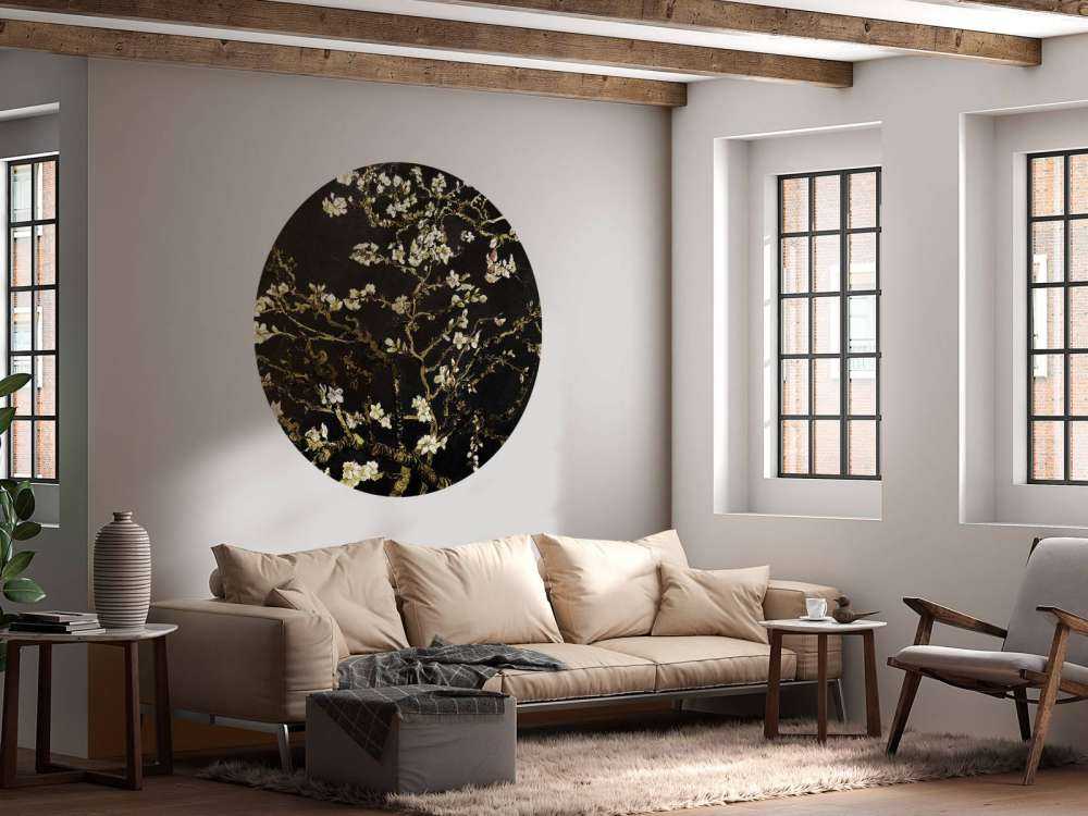 Ciemny kwiat migdałowca