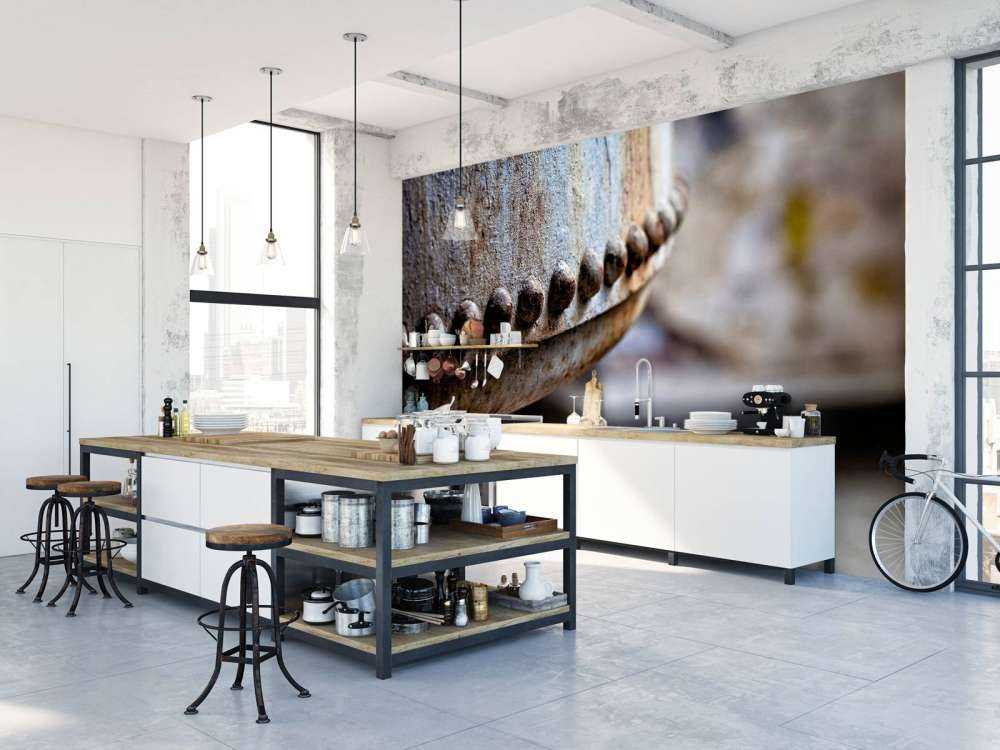 Detal zardzewiałego kotła parowego