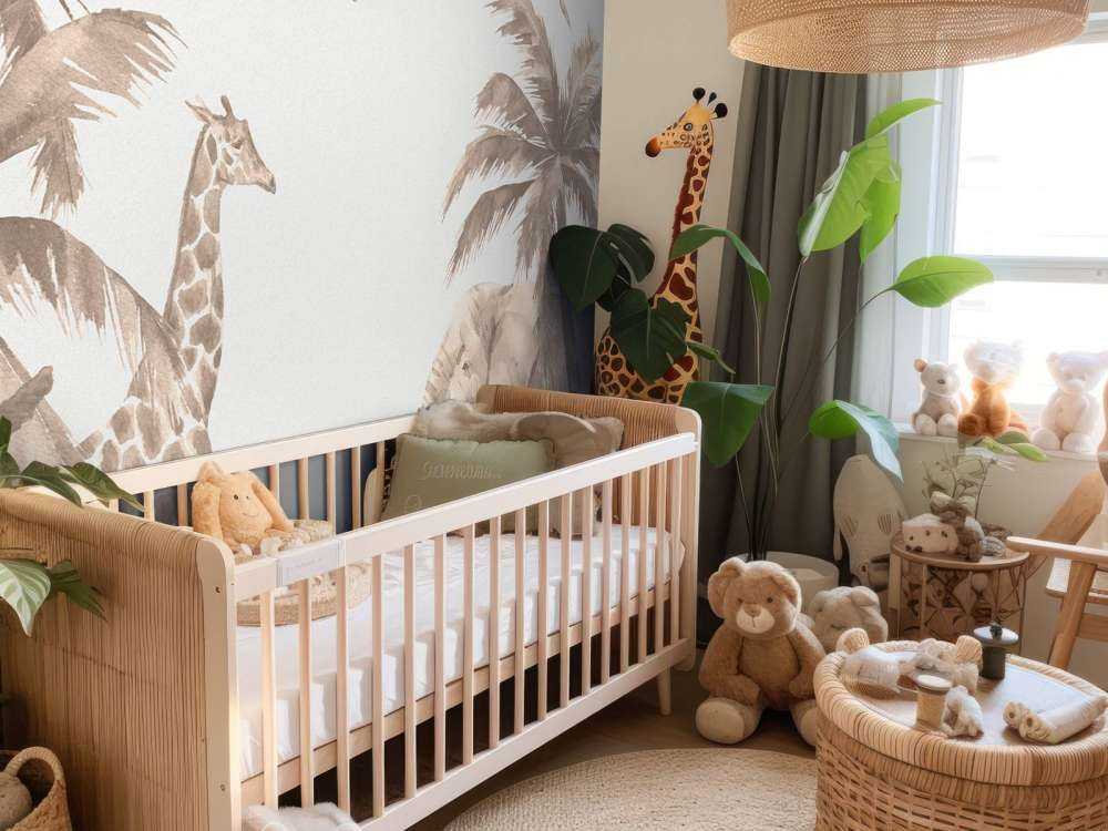 Różne zwierzęta z dżungli w kolorze taupe