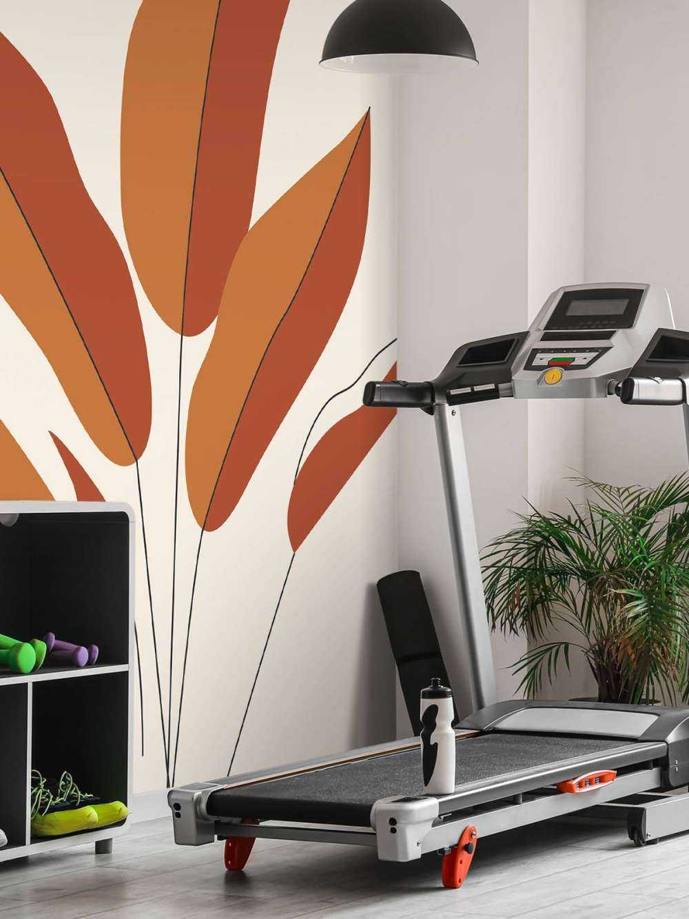 Minimalistyczna czerwona roślina