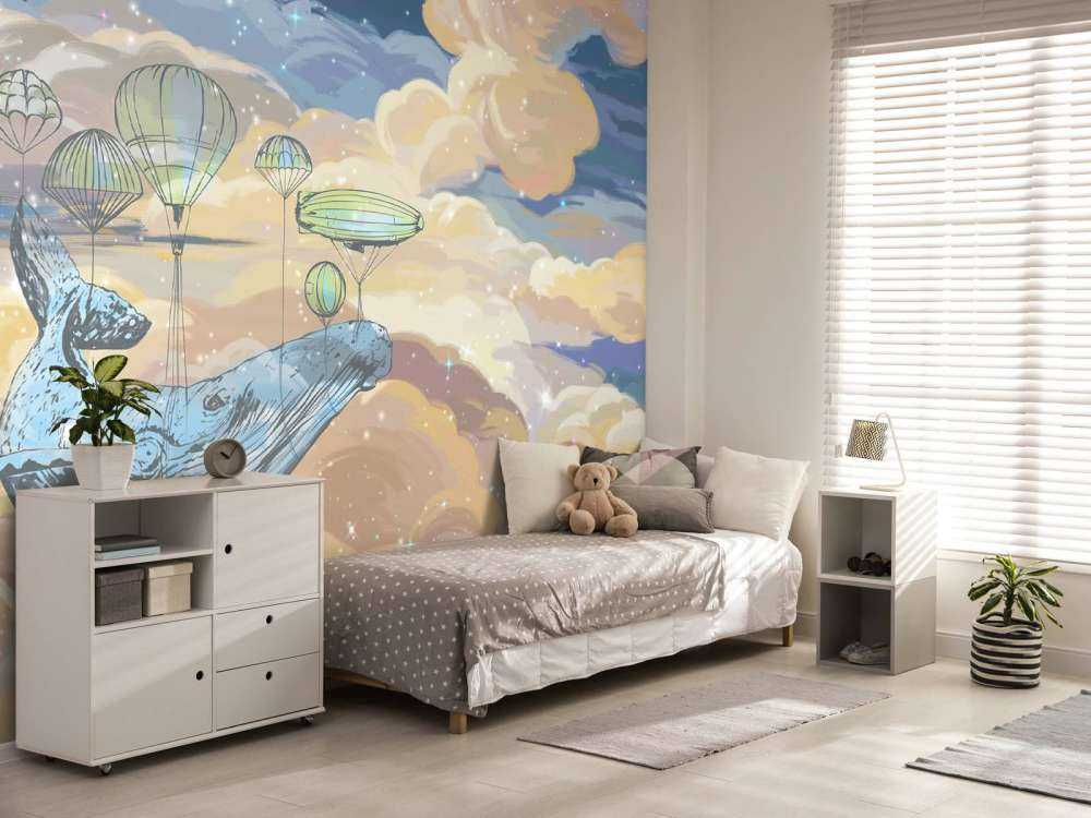 Wieloryb ze swoimi balonami na gorące powietrze