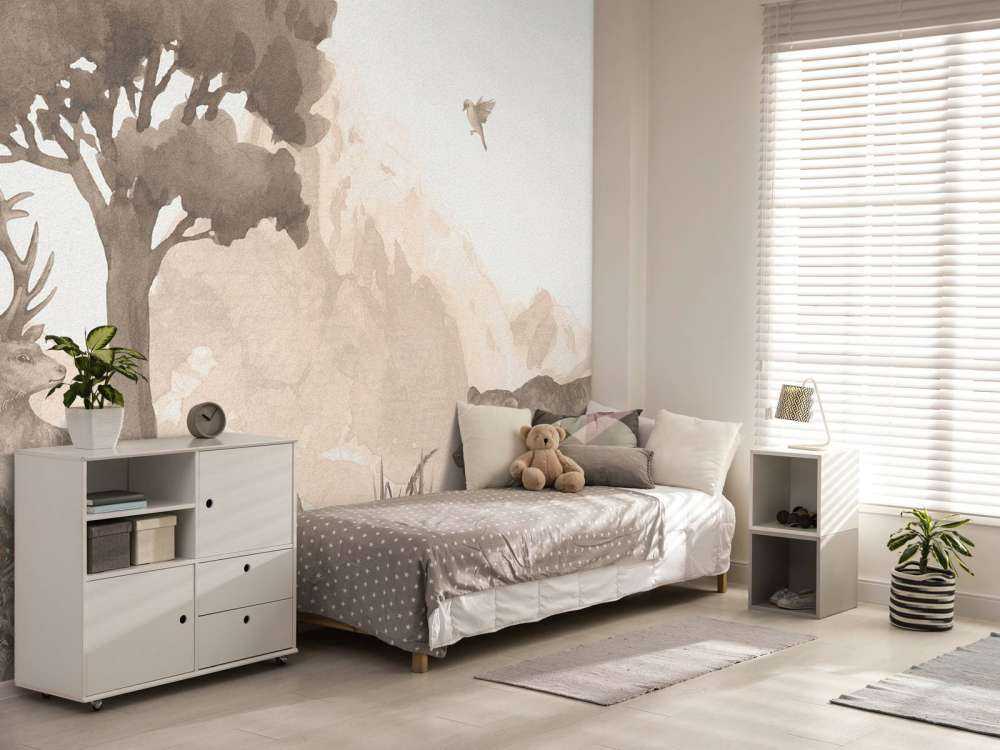 Zwierzęta leśne w kolorze taupe