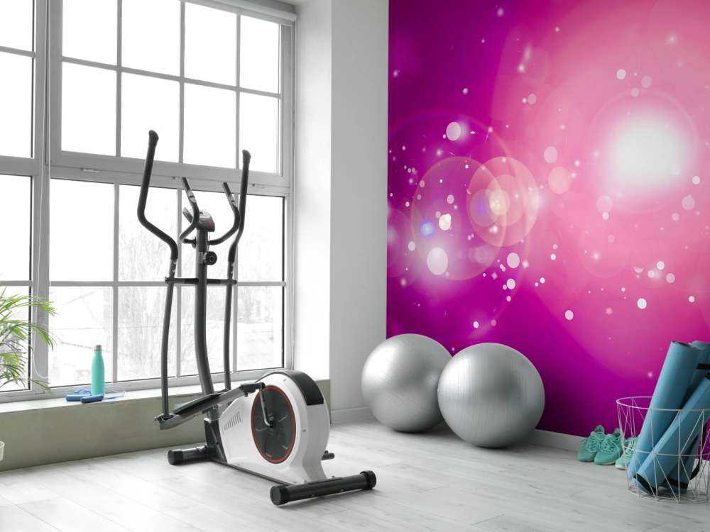 Różowa lampka z brokatem