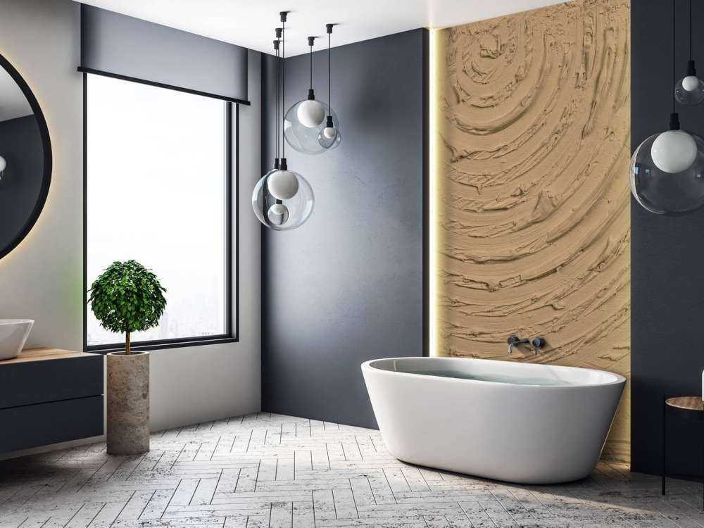 Okrągłe kształty i linie w kolorze złotego brązu