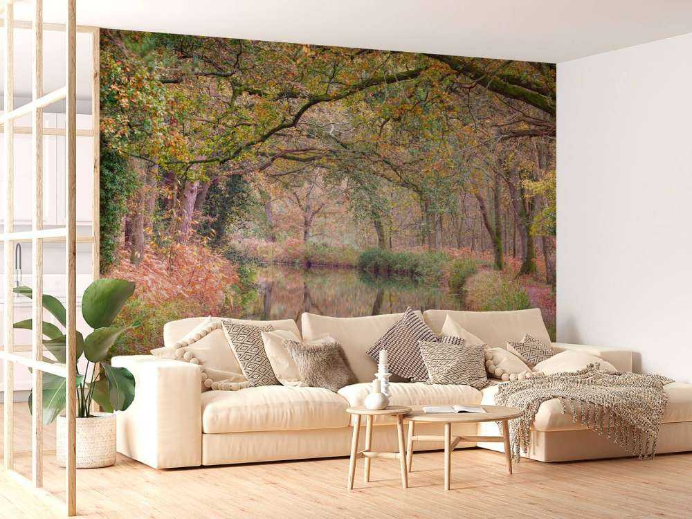 Pokryty kolorowym lasem