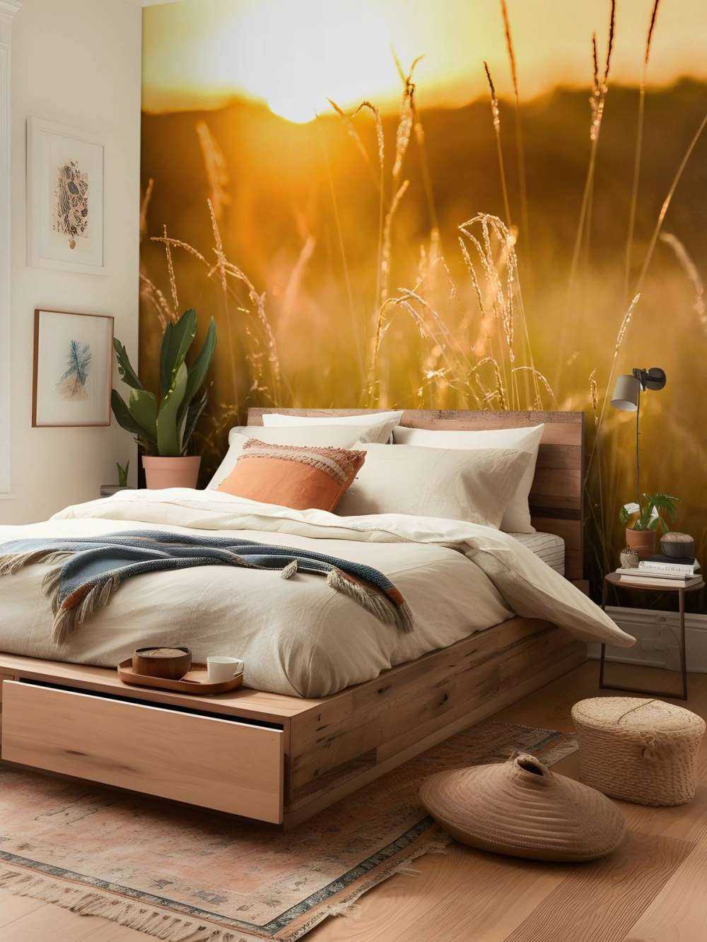 Zachód słońca między ziarnami