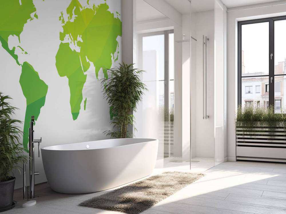 Zielona mapa świata