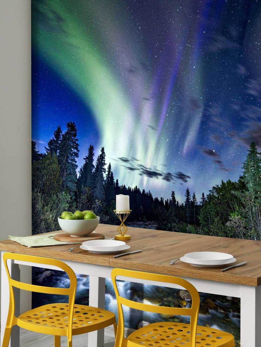 Brooklet podczas światła północnego