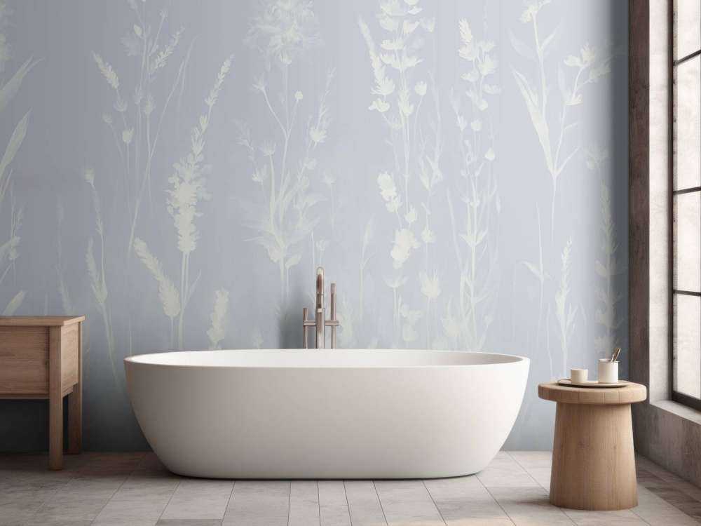 Lawendowa Polana Bezszwowy Przygaszony Niebieski