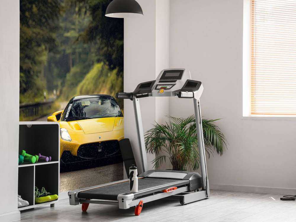 Maserati w zielonym lesie