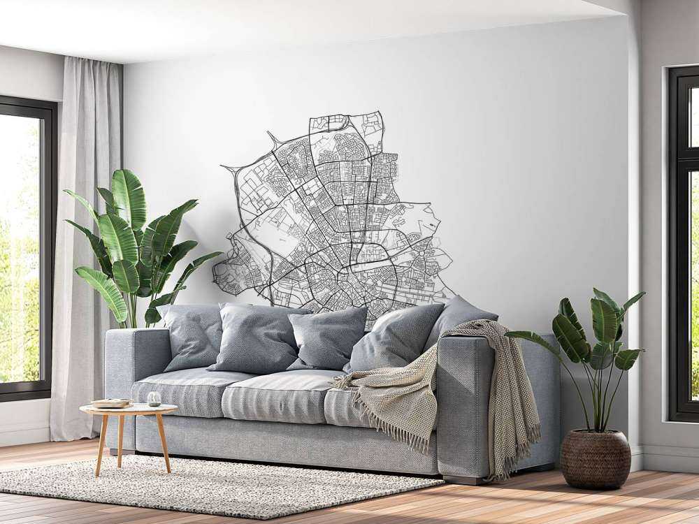 Mapa Eindhoven, biała