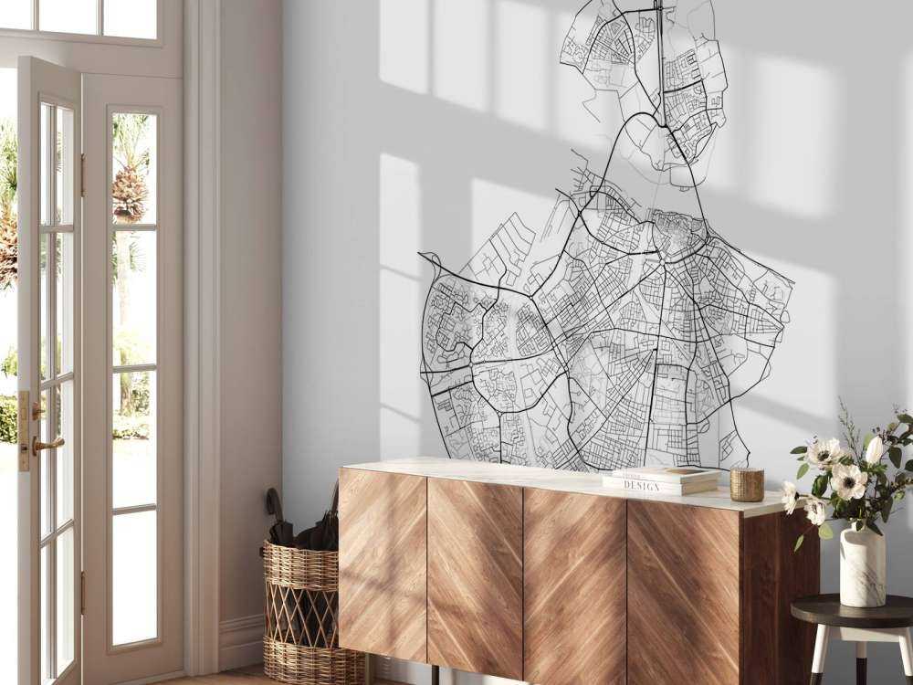 Mapa Nijmegen, biała