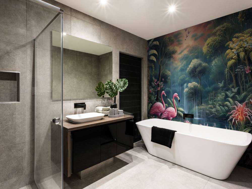 Zmierzchowe Eden Flamingów