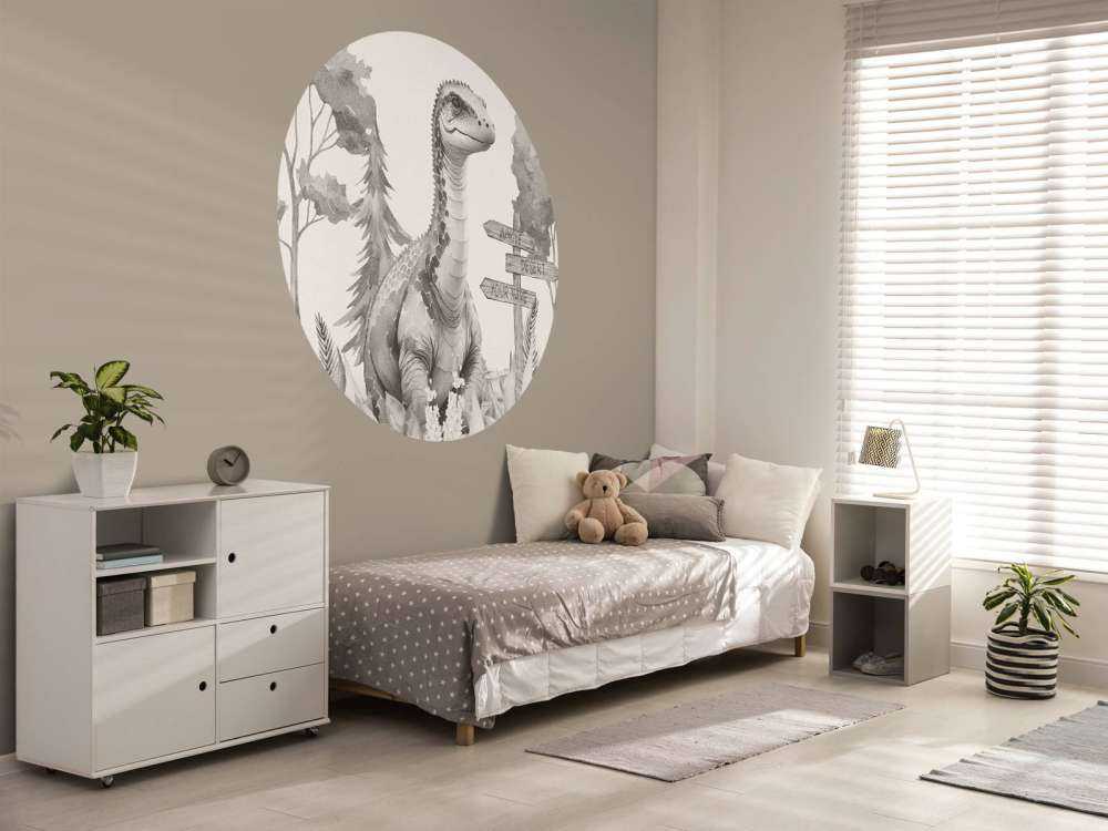 Młody brachiozaur w beżowej dżungli