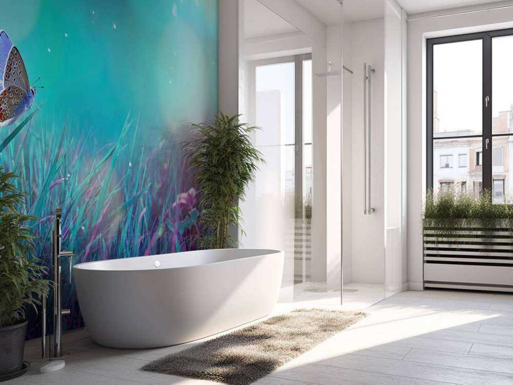 Motyl w porannej rosie