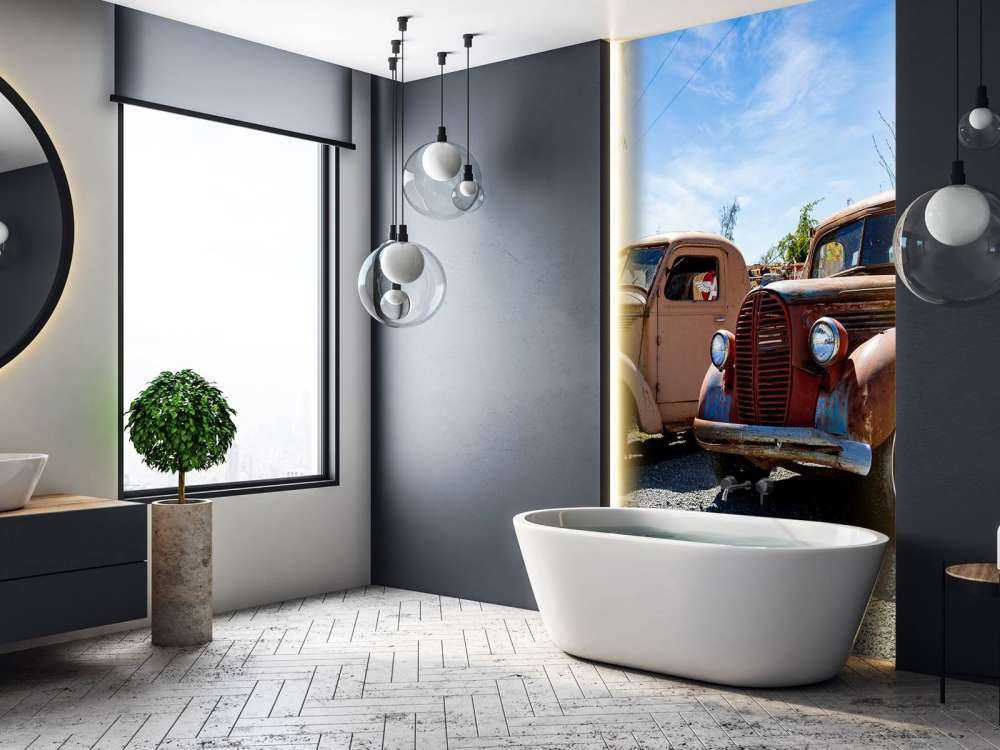 Rdzewiejące stare ciężarówki