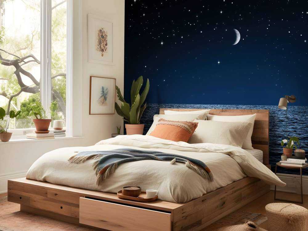 Gwieździste niebo nad morzem