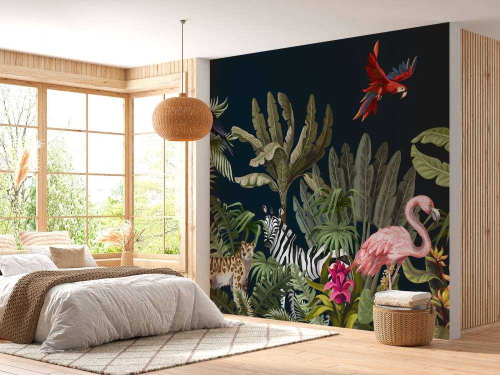 Kolorowe zwierzęta z dżungli