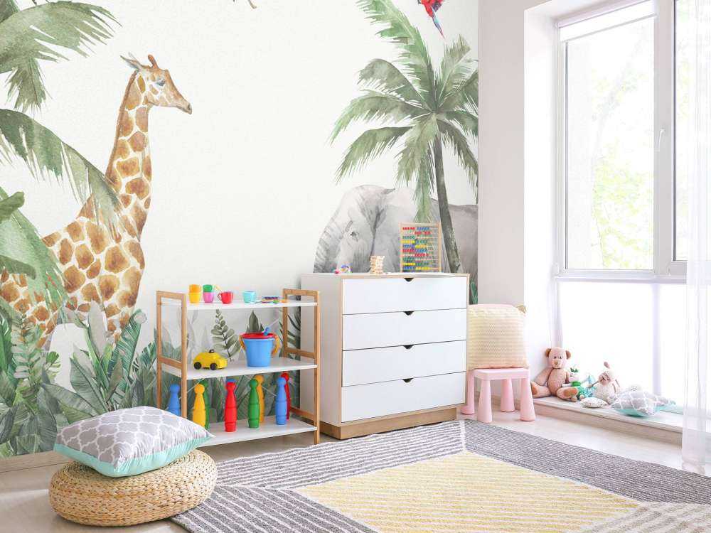 Kolorowe zwierzęta w dżungli 