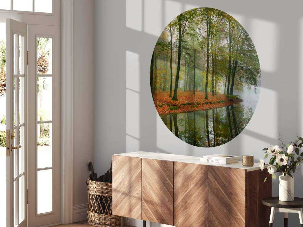 Odbicie drzew w stawie