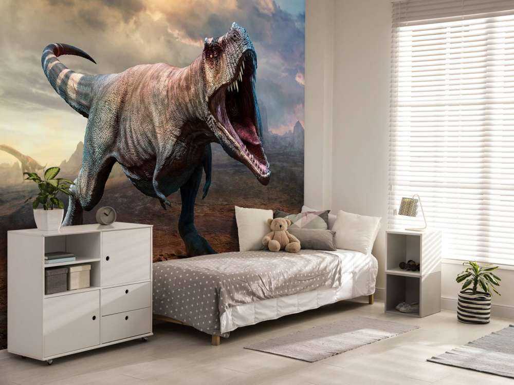 Agresywny Tyranozaurus Rex