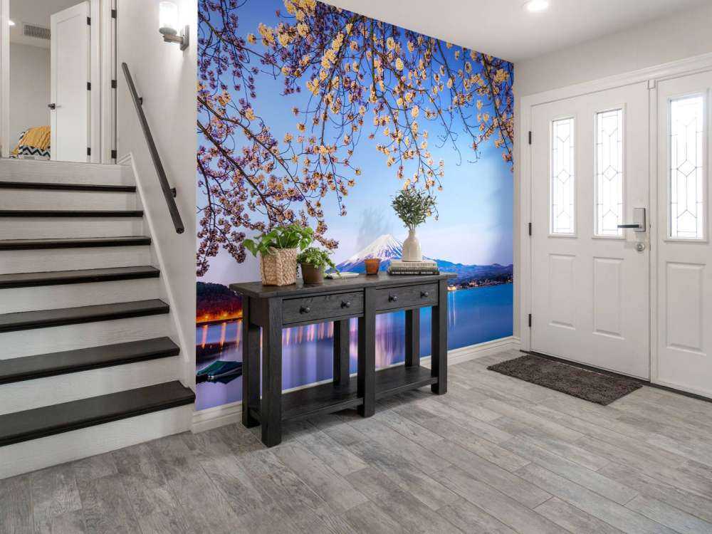 Góra Fuji na brzegu wody