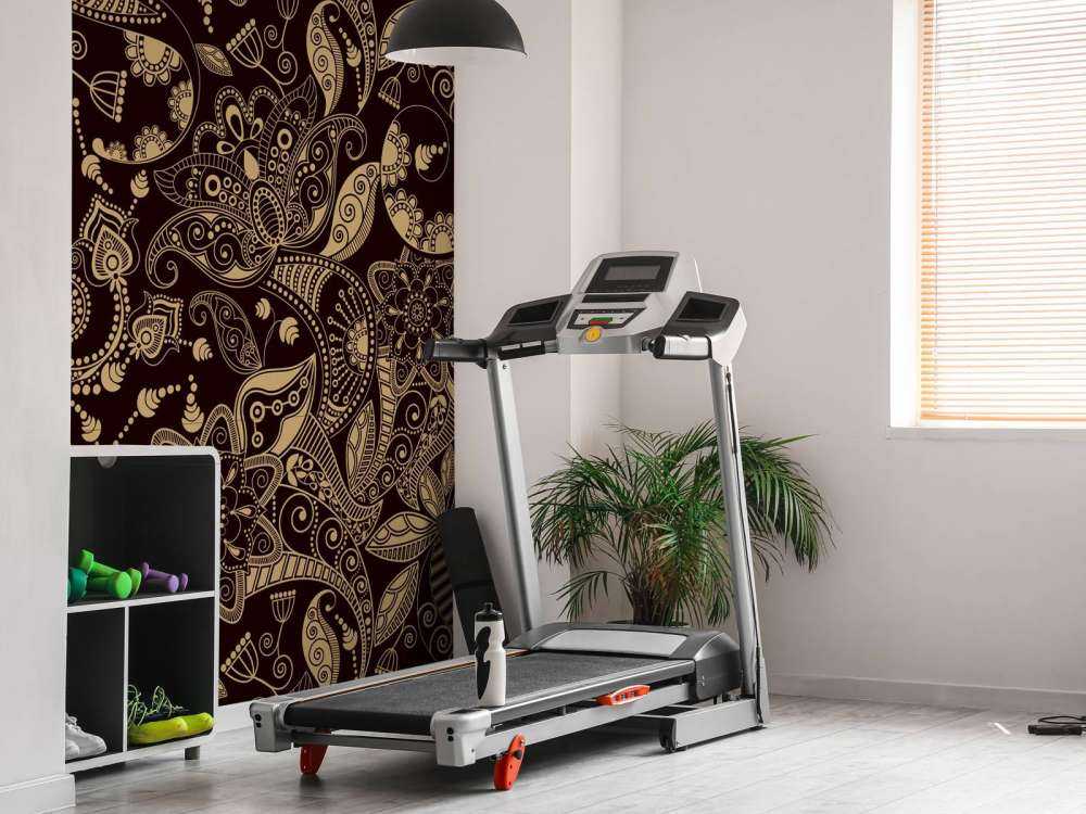 Złote wzory kwiatowe