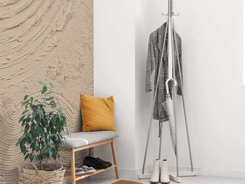 Organiczne kształty i linie w kolorze taupe