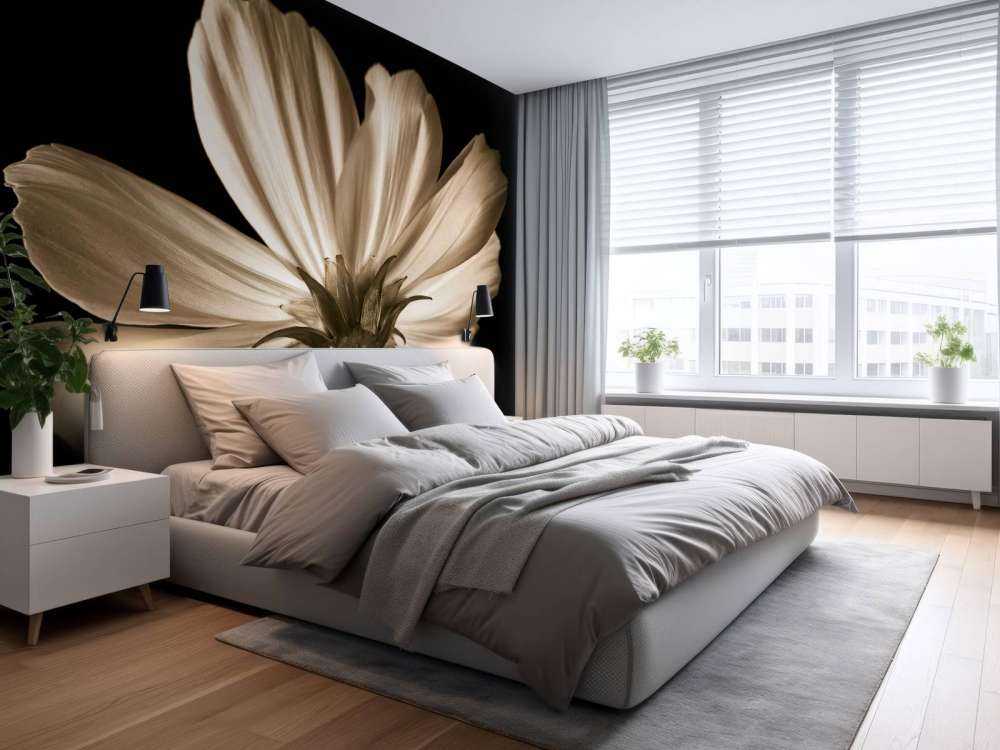 Kwiat kosmosu od dołu