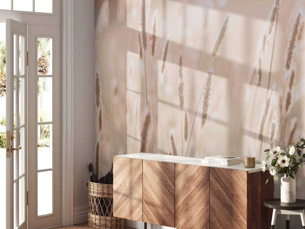 Światło słoneczne przez łąkę