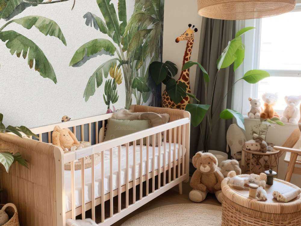 Dżungla z kolorowymi zwierzętami