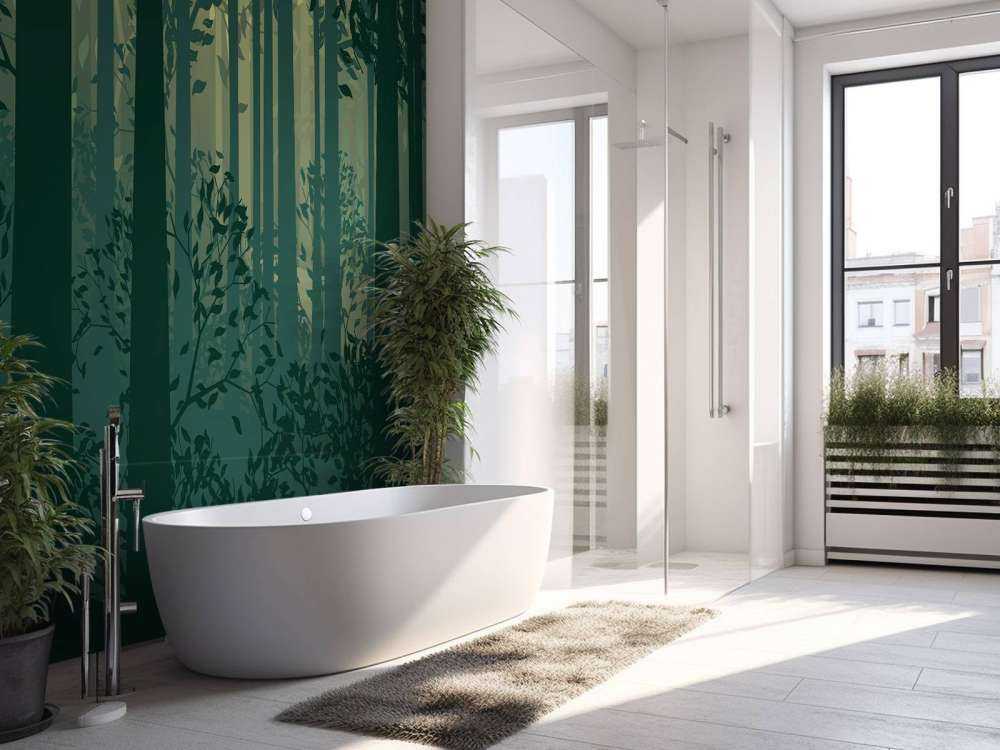 Abstrakcyjny krajobraz leśny