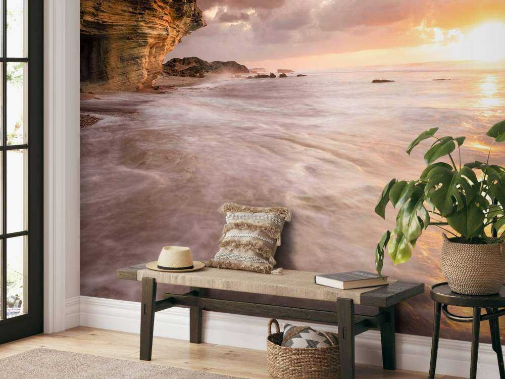 Zachód słońca w skałach