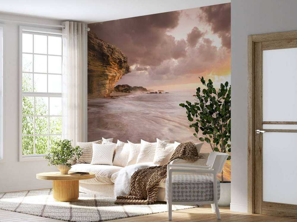 Zachód słońca w skałach