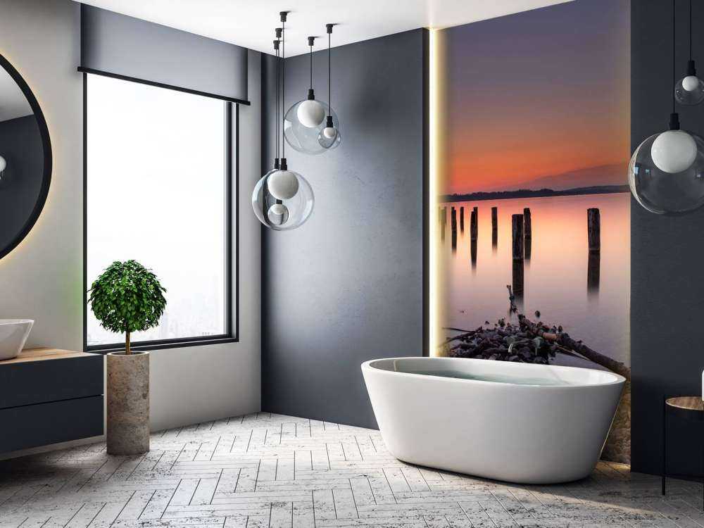 Różowa spokojna plaża