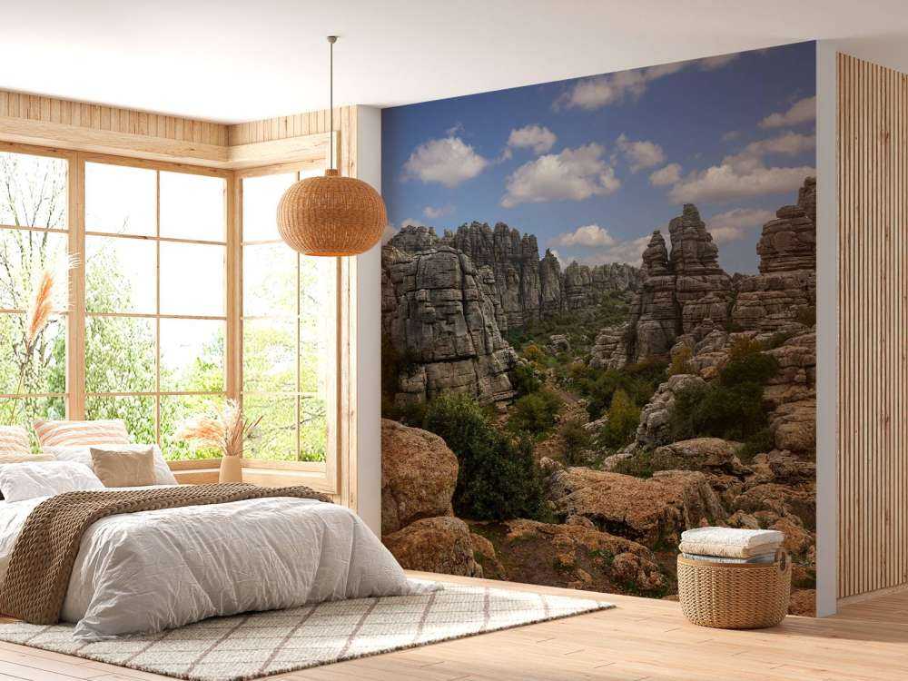 Skały z błękitnym niebem