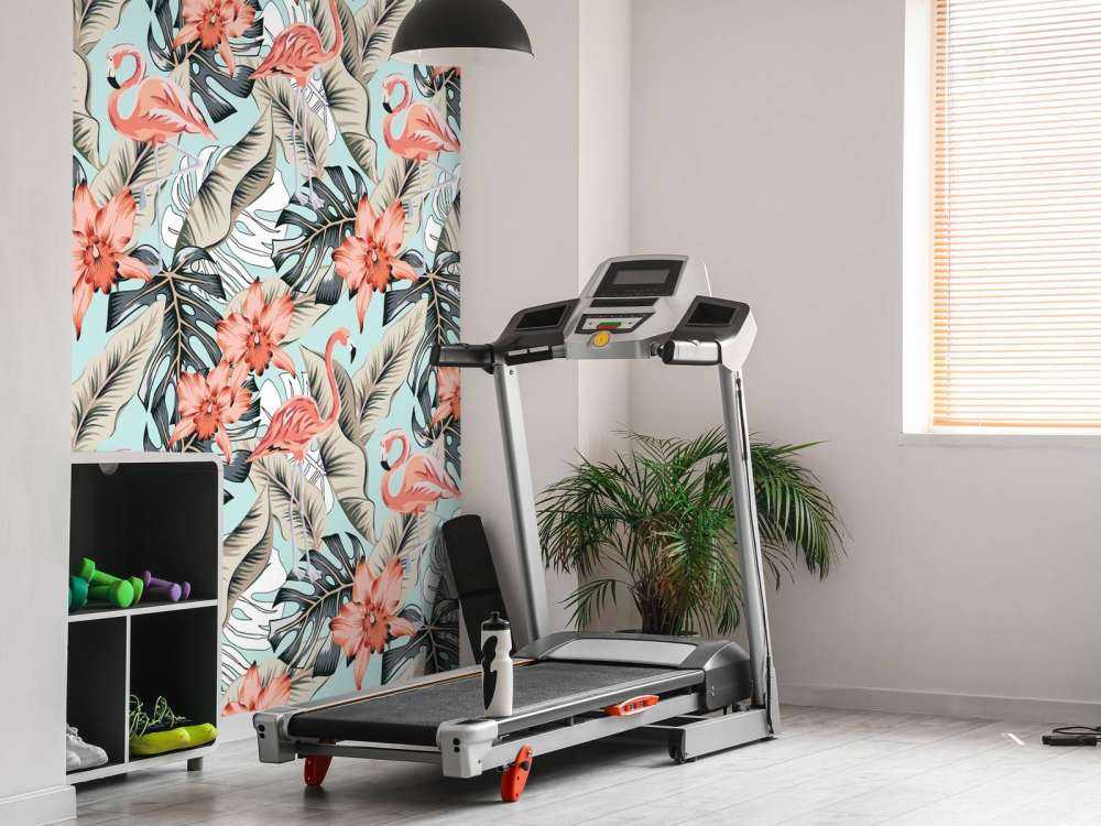 Tropikalny różowy flaming