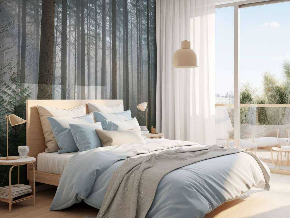 Mglisty, zielony las