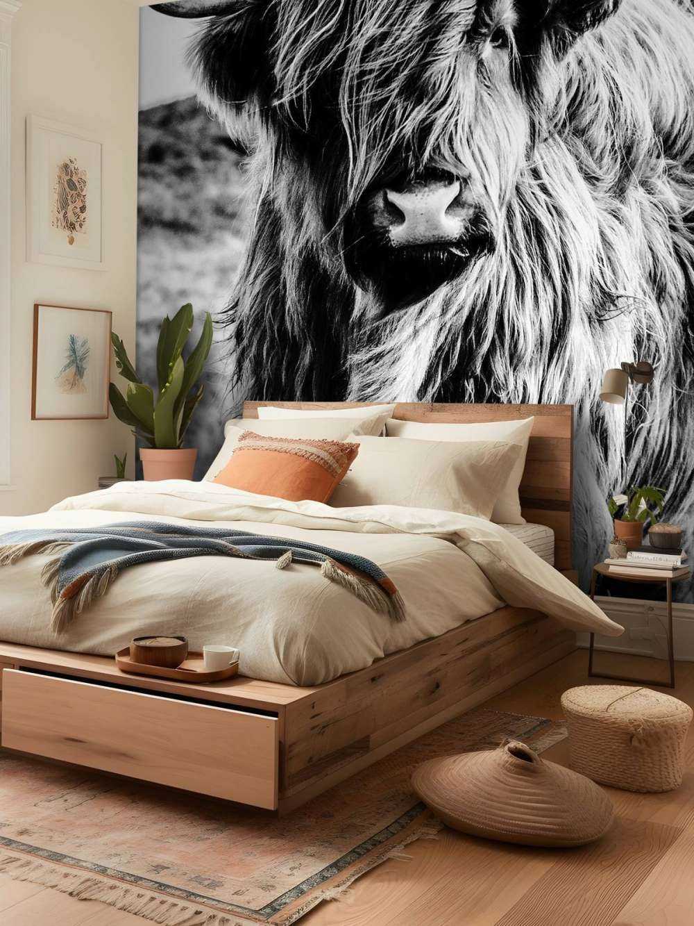 Szkocka rasa wyżynna w czerni i bieli